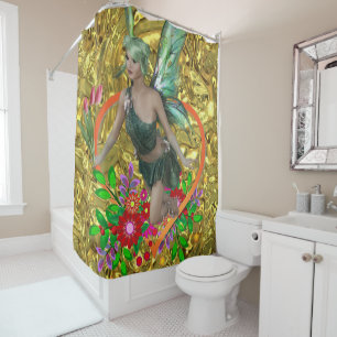 Shower Curtain Floral Fairy