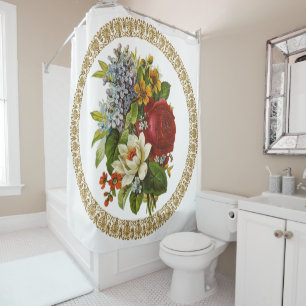 Shower Curtain Floral Victorian