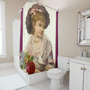 Shower Curtain Floral Victorian