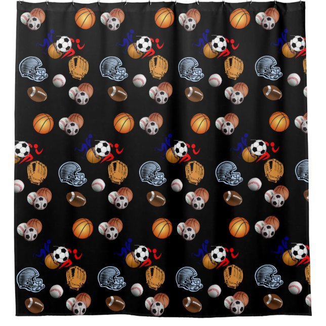 Shower curtain football sports (Front)