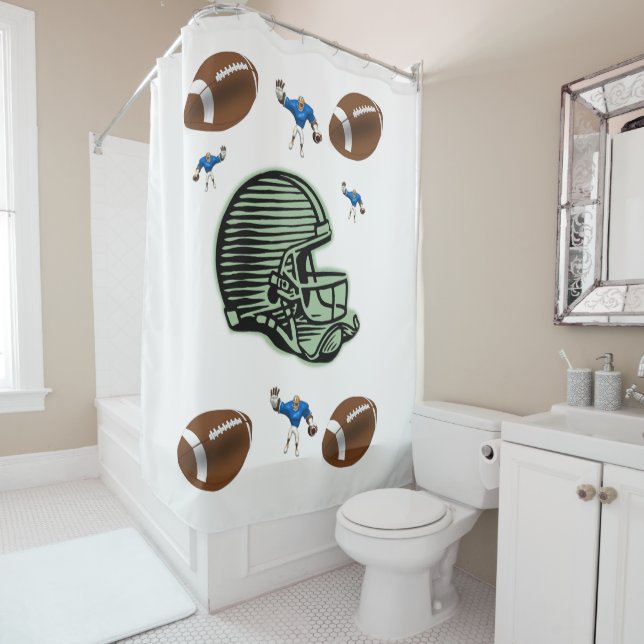 Shower curtain football sports (In Situ)