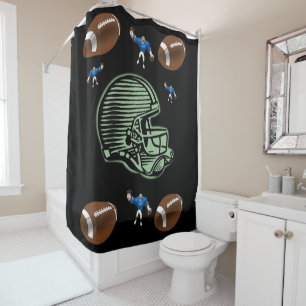 Shower curtain football sports
