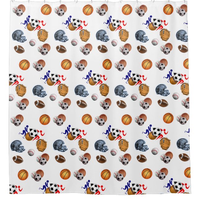 Shower curtain football sports (Front)
