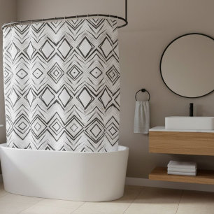Shower curtain for contemporary bathroom