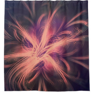 Shower Curtain Fractal Light Purple Palette