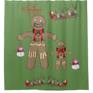 Shower Curtain Gingerbread Man