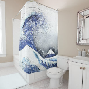 SHOWER CURTAIN GREAT WAVE JAPANESE