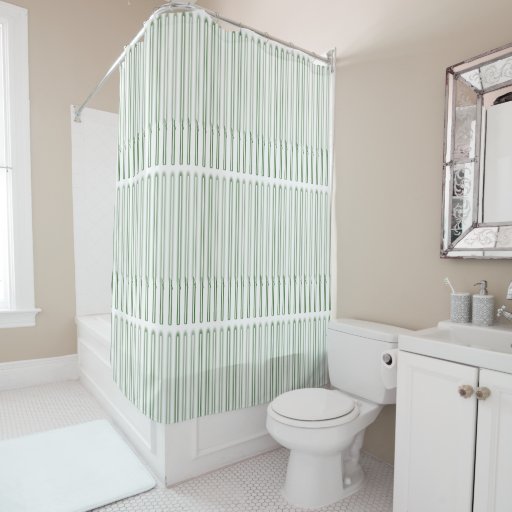 Image of Shower Curtain Green