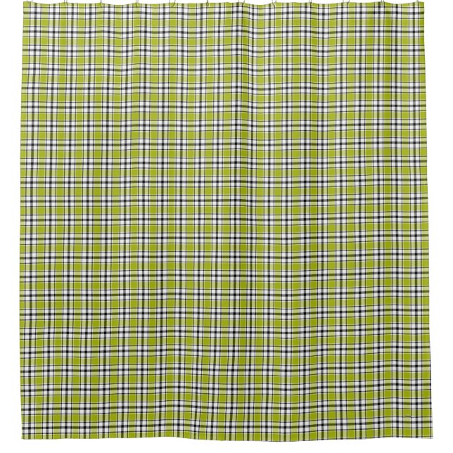 Shower Curtain Green Plaid HAMbyWG (Front)
