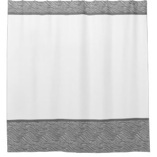 Shower Curtain Grey and  White