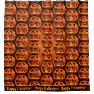 Shower curtain Halloween scary pumpkin face name
