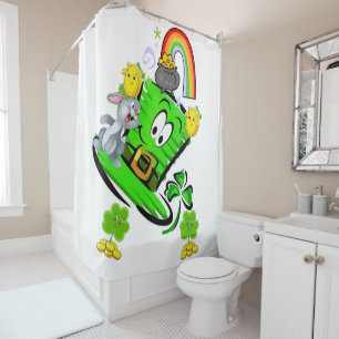 Shower Curtain Happy St. Patrick's Day  Rabbit