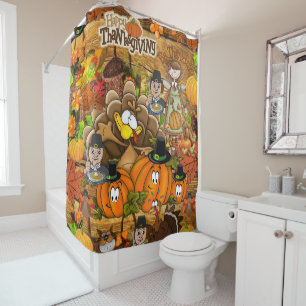 Shower Curtain Happy Thanksgiving Day