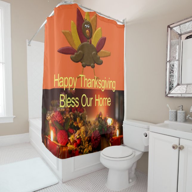 Shower Curtain Happy Thanksgiving Day (In Situ)