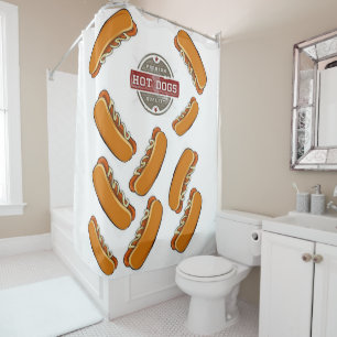 Shower Curtain Hot Dog
