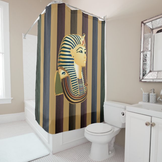 Shower Curtain King Tut (In Situ)