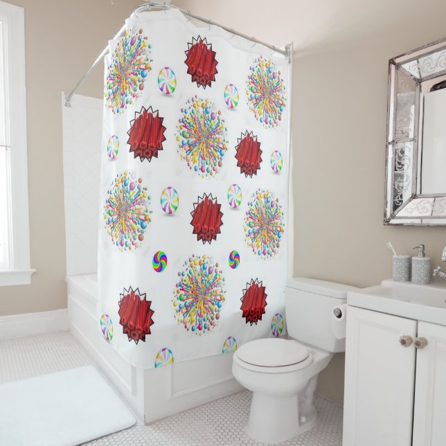 Shower Curtain Liquorice (In Situ)