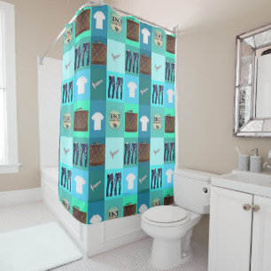Shower Curtain, Men's Bathroom Shower Curtain