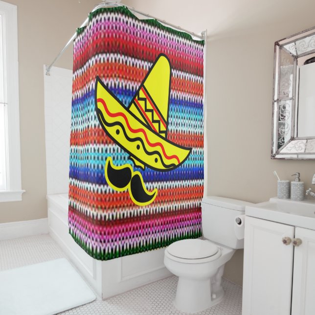 Shower Curtain Mexican Stripe (In Situ)