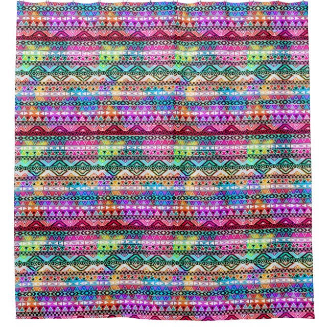 Shower Curtain/Native American Print Shower Curtain (Front)