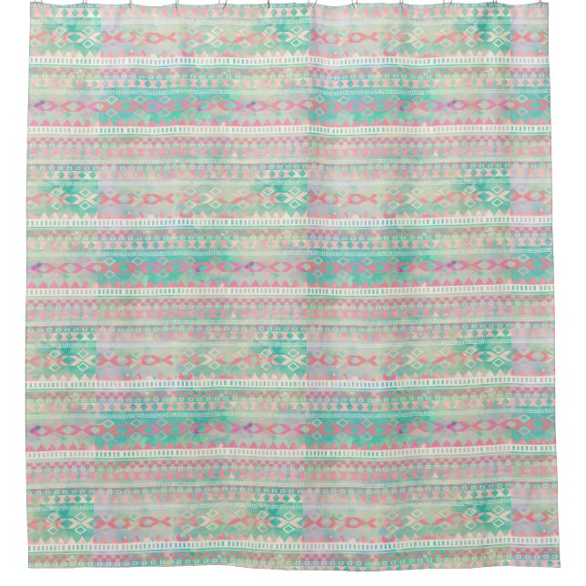 Shower Curtain/Native American Print Shower Curtain (Front)