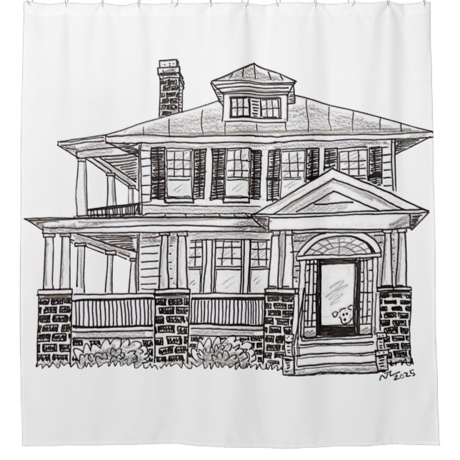 shower curtain of 22 Montagu Street (Front)