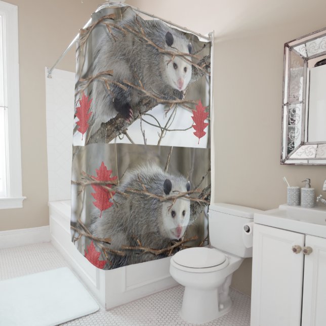 Shower Curtain Opossum Nature  (In Situ)