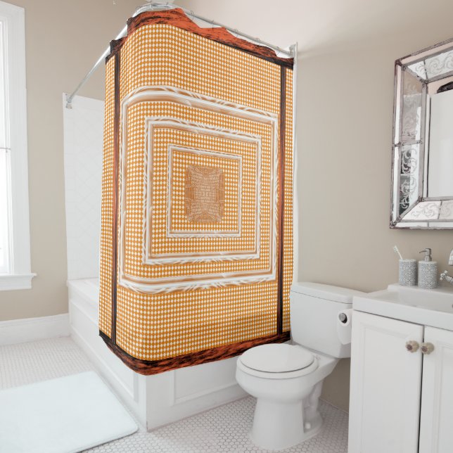 Shower Curtain Orange (In Situ)