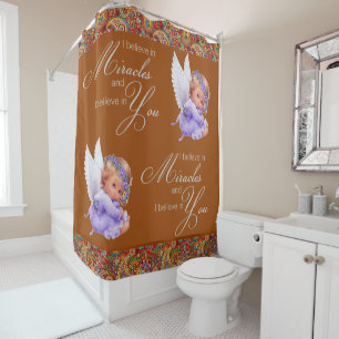 Shower Curtain Paisley Angels