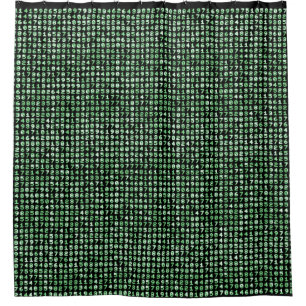 Shower Curtain "Pi" green glow Var03