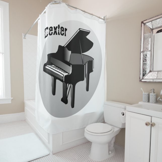 Shower Curtain Piano (In Situ)