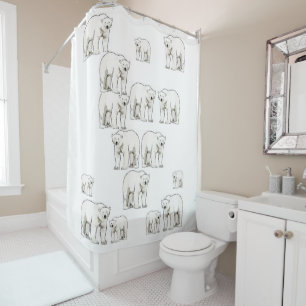 Shower Curtain Polar Bear