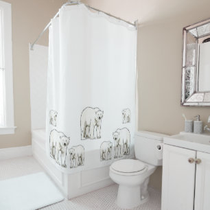 Shower Curtain Polar Bear