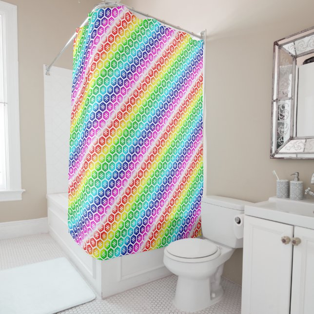 Shower Curtain - Prismatic Colors (In Situ)