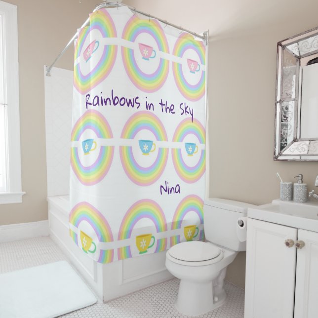 Shower Curtain Rainbow (In Situ)