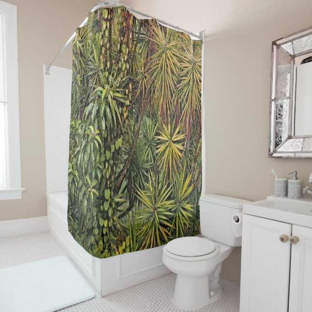 SHOWER CURTAIN, "RAINFOREST" SHOWER CURTAIN (In Situ)