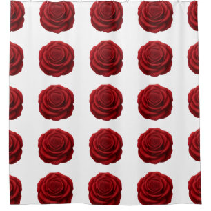 Shower Curtain - Red Rose Flower