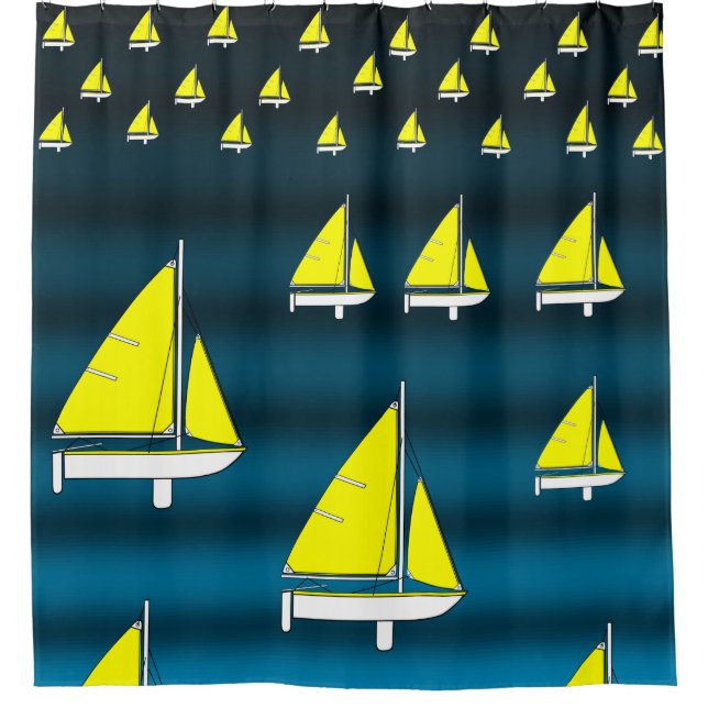 Shower Curtain Sailboat (Front)