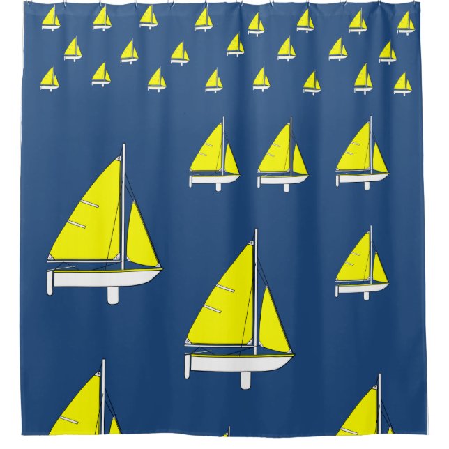 Shower Curtain Sailboat (Front)