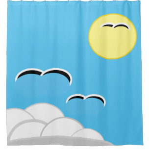 Shower Curtain - Seagulls in Flight