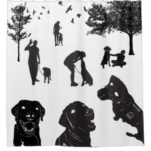 Shower Curtain Service Dog Love variation 1