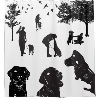 Shower Curtain Service Dog Love variation 1