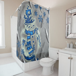 Shower Curtain Snowman