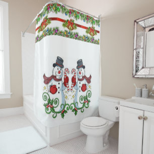 Shower Curtain Snowman