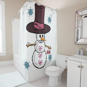 Shower curtain Snowman