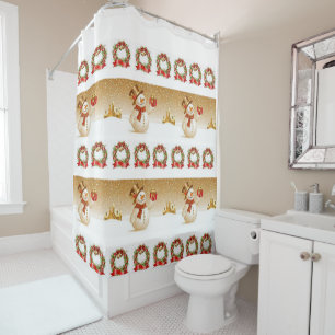 Shower Curtain Snowman