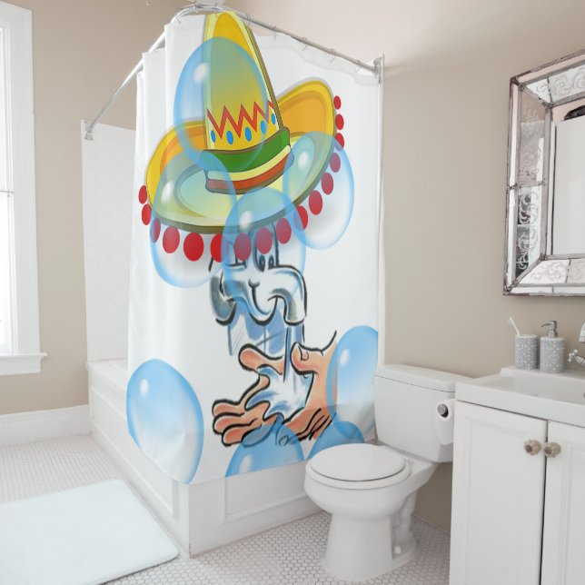 Shower Curtain Soap Suds (In Situ)