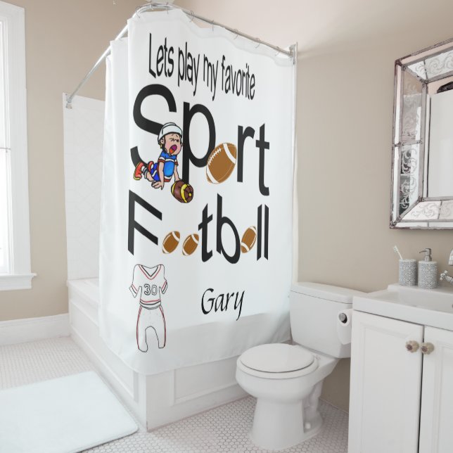 Shower Curtain Sports Football (In Situ)