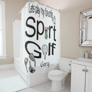Shower Curtain Sports Golf