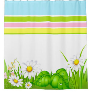 Shower Curtain/Spring Daisy Curtain